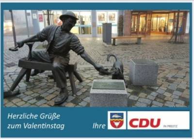 Karte zum Valentinstag (Vorderseite)